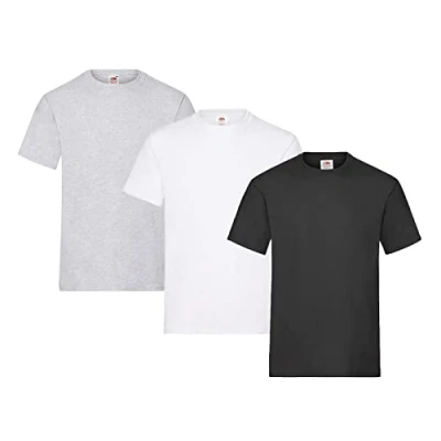 Image of Fruit of the Loom Men&#039;s T Shirt, Pack 3, M