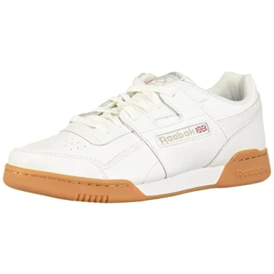 Image of Reebok Unisex Workout Plus Classic Shoes, White Carbon Red Royal Gum , 4 UK