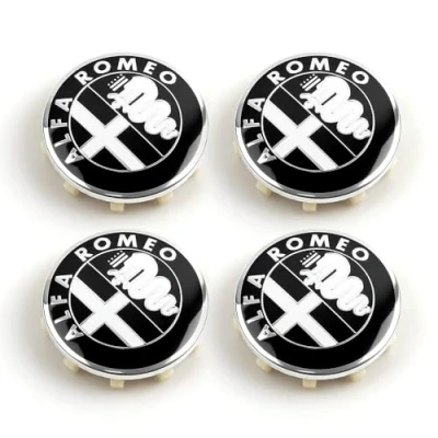 Image of 4 Pcs Hub Centre Caps for Alfa Romeo Giulia 60MM,Wheel Covers,Wheel Center Cover,Wheel Cap Kit, Cap,Car Tyre Protect,Auto Accessories