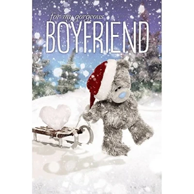 Image of Me To You Tatty Teddy 3D Holographic Card Gorgeous Boyfriend Christmas