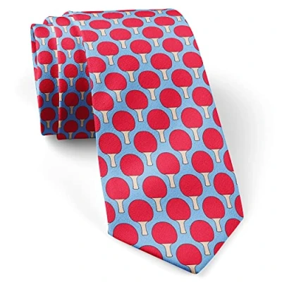 Image of Hongfacai Men&#039;s Ties Business Necktie for Men Table Tennis Fashion Neck Tie Slim Skinny Xmas Wedding Formal Party (145 x 8 cm)