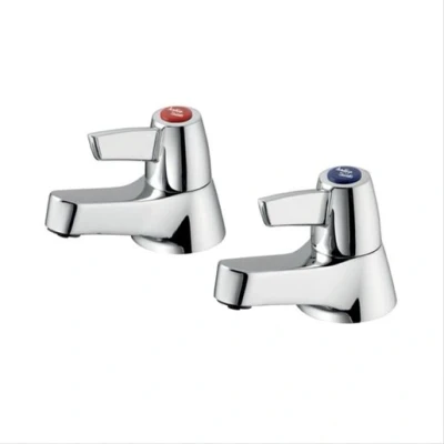 Image of Armitage Shanks Sandringham 21 washbasin pillar taps with lever handles B9881AA
