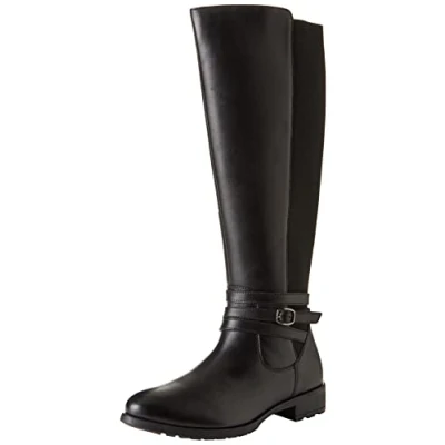 Image of Hush Puppies Women&#039;s Vanessa Mid Calf Boot, Black, 3 UK