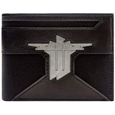 Image of Wolfenstein II The New Colossus Wallet Bi Fold Coin Pocket &amp; Card Holder, Black