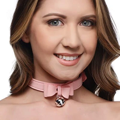 Image of Master Series Collar with Cat Bell Ag456 Pink One Size