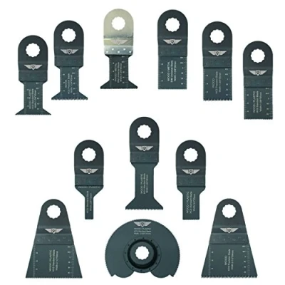 Image of 12 x TopsTools WXK12 Mix Blades Compatible with Worx Sonicrafter, 250W, Erbauer Multitool Multi Tool Accessories