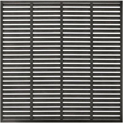 Image of vidaXL Louver Fence WPC 180x180 cm Dark Grey
