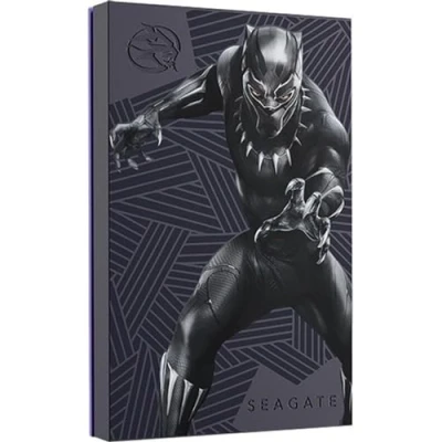 Image of Seagate FireCuda 2TB portable external hard drive, compatible with PS4, PS5, Xbox One/Series, PC, Marvel Edition Black Panther, USB 3.2, 3 Years Rescue Services (STKL2000401)
