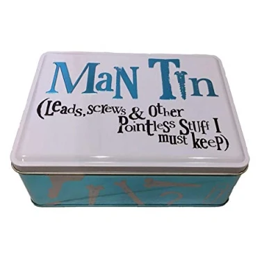 Image of The Bright Side Man Tin storage box White