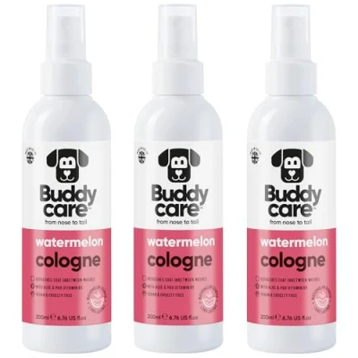 Image of Buddycare Dog Cologne Watermelon 200ml x3 Delicate and Powdery Scented Refreshes Between Washes