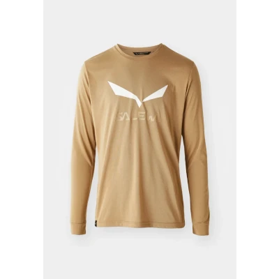 Image of Salewa Men&#039;s Solidlogo Dry M L/S Tee. T Shirt, Quicksand, XL