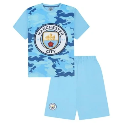Image of MANCHESTER CITY Boys Football Club Camouflage Short Pyjama Set (5 6 Years)