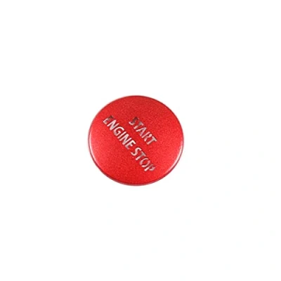 Image of LLKUANG Engine Start Stop Push Button Switch Sticker Cover for LR4 Discovery 4 &amp; LR Range Rover Sport 2010 2013 Aluminum Alloy Car Accessory (Red)