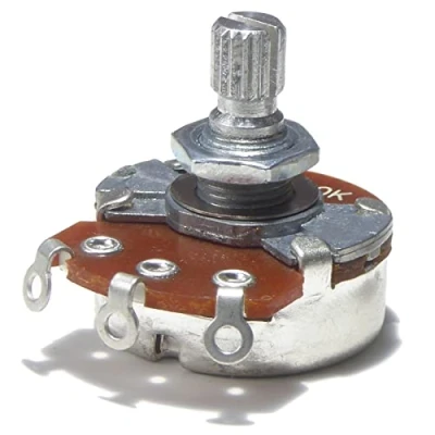 Image of B500K linear guitar potentiometer 24mm diameter 15mm shaft tone volume