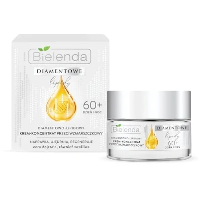 Image of Bielenda Diamond Lipids 60+ Lipid Anti Wrinkle Cream Concentrate for Mature and Sensitive Skin Day Night 50ml