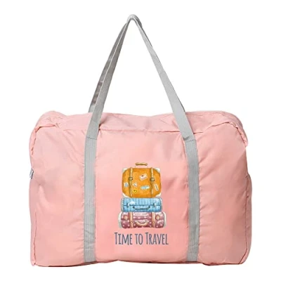 Image of Cabin Bag 45x36x20 for Easyjet Airlines Underseat Travel Holdall Carry on Hand Luggage Weekend Packable Duffel Bag,Sports Fitness (Travel Quotes and Picture 020)