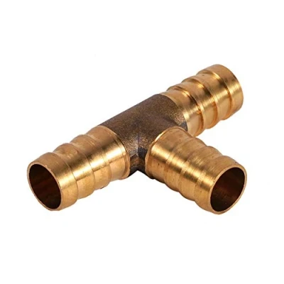 Image of 3 Way Hose Joiner, 12mm tee Brass Vacuum t Piece Fuel Joiner Water Connector for Compressed Air Oil Gas Pipe Connector(12mm)
