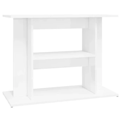 Image of vidaXL Stylish Aquarium Stand 3 Tier Design, Storage Functionality, Engineered Wood, 80x35x60 cm, White Finish