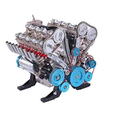 Image of ERTY V8 Engine Model Kits that Works, TECHING 500+Pcs 1:3 Kit Adults Metal Mechanical Science Experiment Physics Toy (N6W265BW18LF41CXK9VQ)