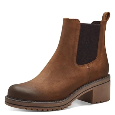 Image of MARCO TOZZI Women&#039; Chelsea 2 25421 43 Boot, Nut Comb, 6.5 UK