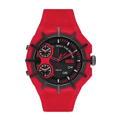 Image of Diesel Watch for Men Framed, Three Hand Movement, 51 mm Multi Nylon Case with a Silicone Strap, DZ1989