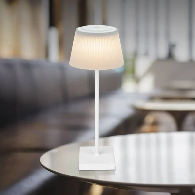 Image of Globo Gregoir LED table lamp, matt white, height 38 cm, CCT