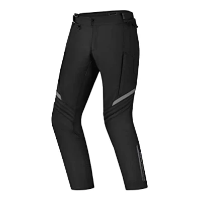 Image of SHIMA Rush Motorcycle Pants for Men Summer Reinforced Adventure Mesh Mens Touring with Waterproof Membrane, CE Knee Armor Pads (Black, 3XL)