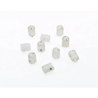 Image of Dopro 10pcs Clear Guitar Scalloped Edge Amplifier Knob Transparent Cylinder Effect Pedal Knobs