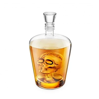 Image of Final Touch Brainfreeze Skull Decanter Ideal for Vodka Whiskey, Scotch, Rum Tequila &amp; More Holds Up to 1 Litre (33.8oz) FTA1864