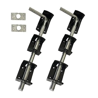 Image of Haven Heritage Gate Drop Down Bolt, Bolts, Bolts for Wooden Gates Stable Door Heavy Duty Sliding Padbolt, Garage (12&quot;)