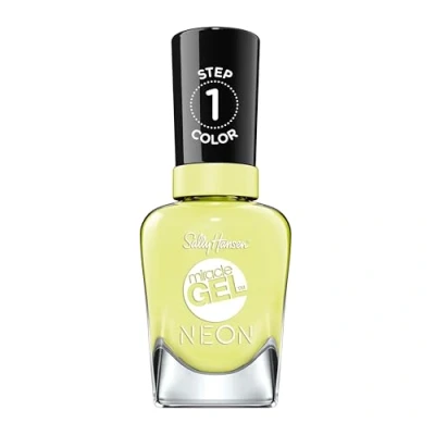 Image of Miracle Gel Neon 055 Lemon Chillo by Sally Hansen for Women 0.5 oz Nail Polish