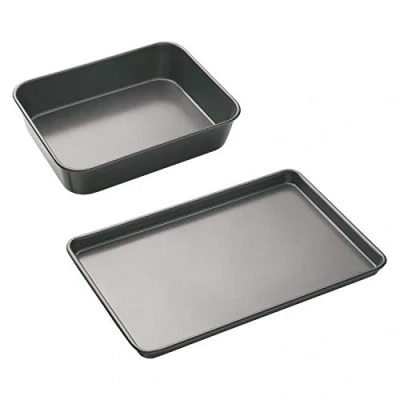 Image of Master Class Non Stick Roasting Pan &amp; Oven Tray Twin Pack