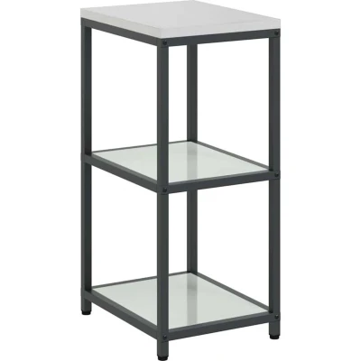 Image of Kitchen Storage Shelf with Silver Galvanised steel Vidaxl