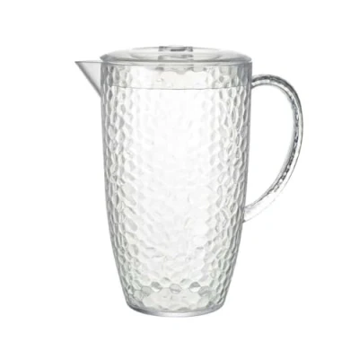 Image of Bello Dimple Clear Plastic Reusable 2 Litre Picnic Water Jug Pitcher with Lid