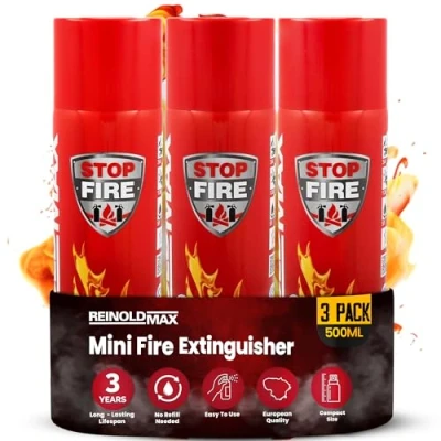 Image of 3x500ml All in 1 Fire Extinguisher Home Compact &amp; Effective Small