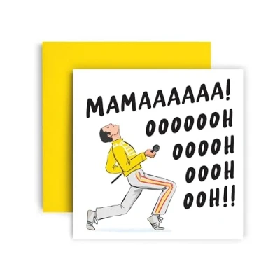 Image of Huxters Mothers Day Card for Mum Birthday Her Mama Queen Freddie Mercury Funny Mother&#039;s 14.8cm