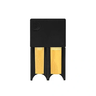 Image of D&#039;Addario Reed Guard Sax and Clarinet Case Fits Reeds for Eb Clarinet, Bb Soprano Saxophone, Alto Saxophone Holds 4 Prevents Warping Black