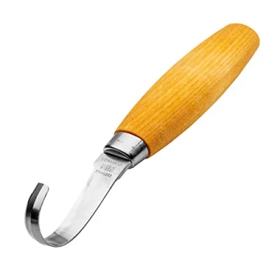 Image of Morakniv Carving Hook 164 Straight Fixed Knife, Handle: Natural Birch, Blade: 52 mm