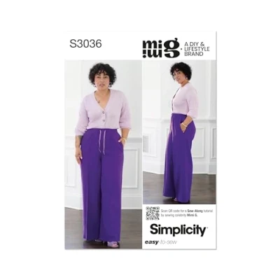Image of SIMPLICITY Sewing Pattern SS3036Y5 Misses&#039; Trousers by Mimi G Style Y5 (18 20 22 24 26)