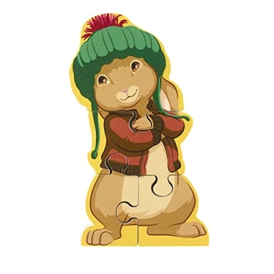 Image of Orange Tree Peter Rabbit Children&#039;s 12cm Wooden Benjamin Bunny Educational Jigsaw Puzzle