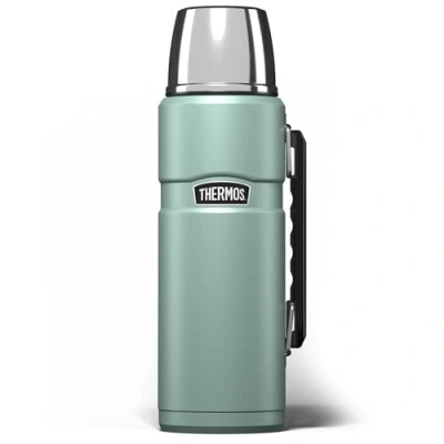 Image of Thermos Stainless King 1.2L Multi Purpose Flask Original Style can be Used as Travel Mug or Insulated Water Bottle for Daily Commute &amp; Weekend Adventures Duck Egg, 5 Year Warranty