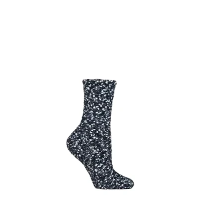 Image of Women&#039;s 1 Pair SOCKSHOP Wildfeet Christmas Gift Boxed Popcorn Bed Socks Dark Navy 4 8