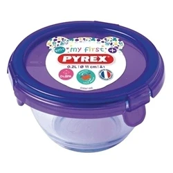 Image of Pyrex 3426470279284 Cook &amp; Go Round Glass Box with Lid 0.2 L/Diameter 11 cm Bake in The Oven, Store and Carry, Transparent