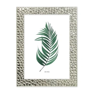 Image of Inov8 Framing Tarnish Resistant Designer Silver Picture Frame Hammered Finish Design for 5x7 inch (12x17cm) Photo