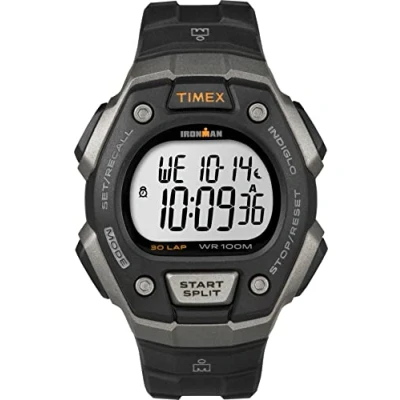Image of Timex Ironman Men&#039;s Classic 41mm Digital Black Resin Strap Watch TW5M40100