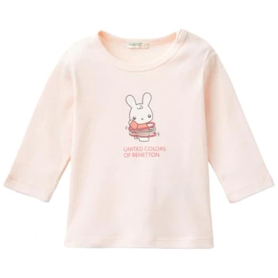 Image of United Colors of Benetton T Shirt M/L 3I9WA1057 Short Sleeve Shirt, Rosa