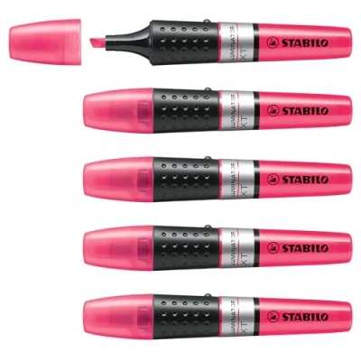 Image of Highlighter STABILO LUMINATOR Pack of 5 Pink