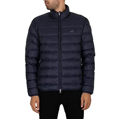 Image of Gant The Light Down Mens Jacket Blue material_polyester Size Medium