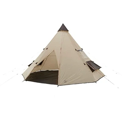 Image of Grand Canyon BLACK FALLS 8 Round Tent for people Family Tent, Group Pyramid Tipi Mojave Desert (beige)