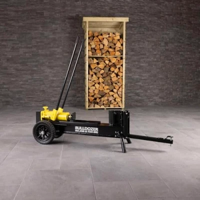 Image of Charles Bentley BULLDOZER 12 Ton Hydraulic Log Splitter Wood Firewood Splitter, Cutter, No Electricity, Portable with Wheels and Toe Hitch, Heavy Duty, Kindling (150x110cm)